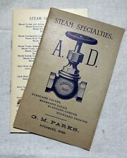 CA 1900 TRADE CATALOG GM PARKS STEAM SPECIALITIES VALVES FITCHBURG MA picture