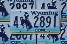 ONE or MORE Embossed WYOMING License Plate Plates - Nice Quality Original picture