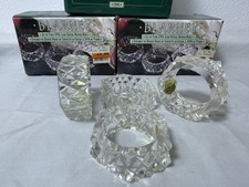BLARNEY Vintage Set of Four 24% Lead Crystal Napkin Rings 5090 Crystal d'Adriana picture