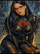 G.I. Joe Baroness Cobra Limited Edition Artist Signed Trading Card /30 picture
