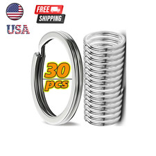 30PCS Key Rings Stainless Steel Assortment Heavy Duty Split Key Ring Loops picture