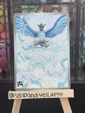 Articuno Pokémon fanArt Card HandPainted extended art Collectible ACEO ORIGINAL picture