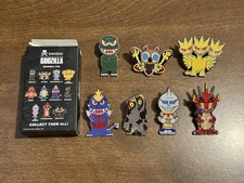 TOKIDOKI X GODZILLA KAIJU MONSTERS Monogram Pin - Mothra Ghidorah Space Hedorah picture
