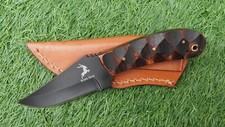 Custom Handmade Skinner Knife | 1095 Steel Powder-Coated Blade | Rosewood Handle picture