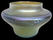 Rare Tiffany Studios Damascene shouldered vase #5261E, signed “LCT” picture