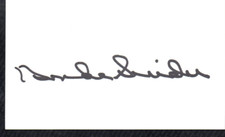 Duke Snyder Autograph Brooklyn Dodgers HOFer 3 x 5