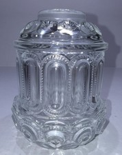 HTF Gorgeous Weishar Clear Crystal Moon And Stars Short Glass Fairy Lamp Mint picture