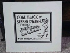 Vintage 1943 Coal Black and de Sebben Dwarfs Studio Publicity Still / Lobby Card picture