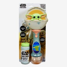 2025 Little Kids Star Wars The Mandalorian Grogu Lights & Sounds Bubble Wand 3+ picture