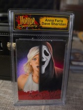 Horror Signatures Series 3 1/1 Sketch Dual Signed Anna Farris & Dave Sheridan picture