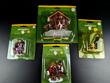 Santa's Workbench Christmas Village Figurines, (lot of 4) Chicken Coop picture