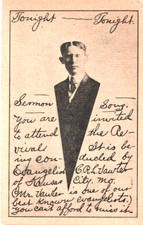 Evangelist C.R.L. Vawter of Kansas City MO Revival Invitation Postcard picture