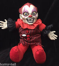Horror Toy TALKING CREEPY KILLER CLOWN DOLL Scary Haunted House Prop Decoration picture
