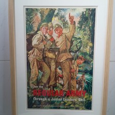 Original 60s British Army Recruitment Poster Junior Leaders Framed APD 0303