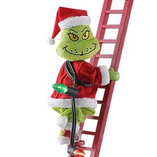 Mr. Christmas 40 In Grinch Animated Ladder Climber LED Lights 15 Songs New picture