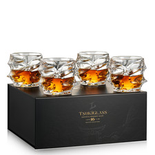 Tsukiglass Storm Premium Japanese Crystal Whisky Glasses Set Of 4 - Gift Ready picture