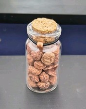 Mini Oklahoma Barite Rose Rock Souvenir Bottle - Okie State Rock w/ Info Card picture