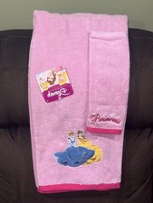 Jay Franco Disney Princess Bath/Pool towel set in pink Cinderella Belle NEW picture