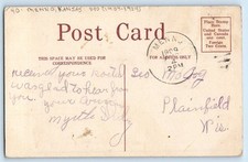 1909 Red And Yellow Roses Flowers Art Menno Kansas KS DPO (1907-1924) Postcard picture