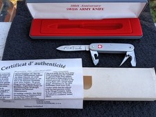 Vintage Swiss Army Knife-100th Anniversary Wenger Delemont w/Jahre Stamp & COA  picture