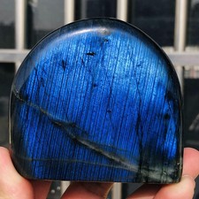 482g Natural Devil Blue Labradorite Flash Quartz Crystal rare Mineral Specimen picture