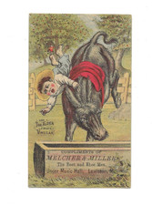 Early Victorian Trade Card Melcher & Miller Lewiston ME Boots and Shoes picture