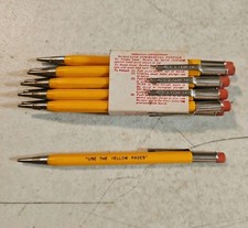 Vintage 10 Pack Durolite Mechanical Pencils With Use The Yellow Pages On Them picture
