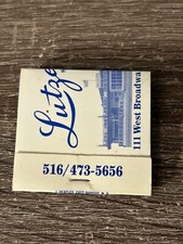 Vintage Matchbook Lutzen’s steak & oyster Port Jefferson NY unstruck picture