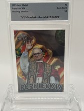 2025 Leaf Metal Pope Leo XIV American Hot Dog Version TCC Graded Gem Mint 10 picture