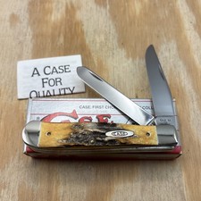 Vintage Case XX 1989 Beautiful Stag 5254 Trapper Knife - Mint Original Box picture