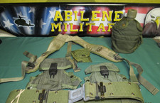 MILITARY ALICE WEB GEAR SET LC2 LBE WEB BELT LG 2 AMMO POUCH CANTEEN FIELD GEAR picture