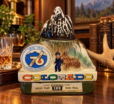 Vintage 1976 Jim Beam Colorado Centennial Regal China Decanter w/ Stopper picture