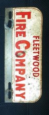 Vintage Fleetwood PA Fire Truck License Plate Topper Authentic Apparatus Sign picture