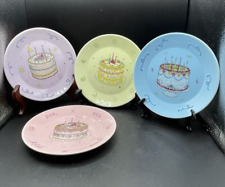 Avon Cake Plates 2003 Presidents Club Birthday Gift Collection Set of 4 NWOB picture
