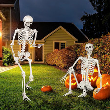 5ft Giant Halloween Human Skeleton Poseable Full Life Size Decoration Party Prop picture