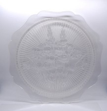 Depression Glass Jeannette Iris Clear Sandwich Plate 6978728 12” picture
