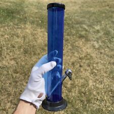 Acrylic Plastic Bong Tall Water Pipe Straight Tobacco Hookah -  12