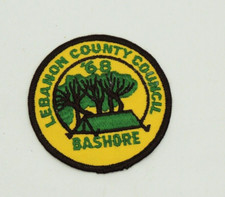 Vintage Boy Scout Patch 1968 Bashore Scout Reservation Lebanon County Council PA picture