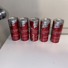 FIVE (5) Cans Red Bull Winter Edition Pomegranate Full 8.4oz Ea Collectible Only picture