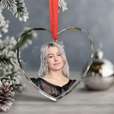 Phoebe Bridgers Christmas Ornament, Celebrity Fan Holiday Gift, Acrylic or Glass picture