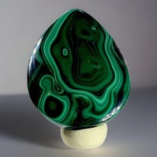 High Artistic Desirability Authentic Malachite Crystal Natural Polished Gem picture