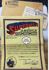 Rare 1960s Supermen of America Club Certificate, Secret Code, Rare Pinback, MORE picture