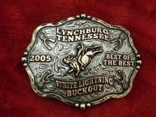 Rodeo Champion☆2005☆ Bull Riding TROPHY BUCKLE☆Lynchburg Tennessee☆RARE☆590 picture
