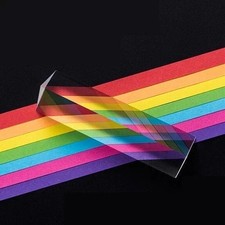 Optical Triangular Prism K9 Crystal Glass Light Spectrum Physics Science Teachin picture
