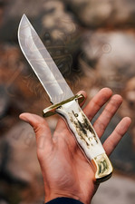 Handmade Buck 124 Frontiersman Fixed Blade Hunting Knife Replica W/Sheath | Camp picture