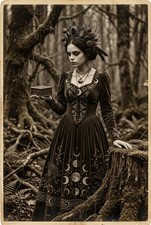 Digital Image Picture Photo Wallpaper Vintage Witch Portrait 4x6 Photo picture