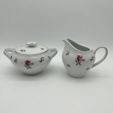 Rose Chintz By Meito Sugar and Creamer Set  Pink Rose Japan picture