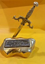 1960s TED ARNOLD  Sword In the Stone Letter Opener-Desk Set/Accessory-MCM picture