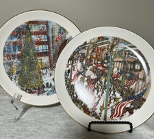 Franklin McMahon 1975 Chicago Plates City of Parades & Civic Center at Christmas picture