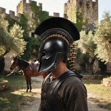 King Agamemnon Odyssey Helmet 18 Gauge Cosplay Halloween Wearable Armor Costume picture